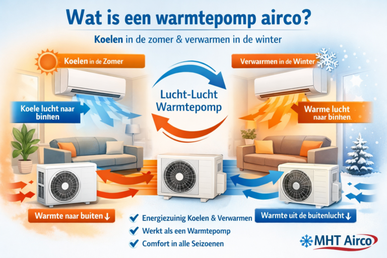 Warmtepomp airco uitleg – airco die kan koelen in de zomer en verwarmen in de winter