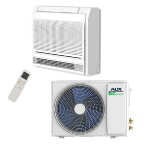 AUX Comfort Plus airco compleet systeem vloerconsole binnen buitenunit wifi