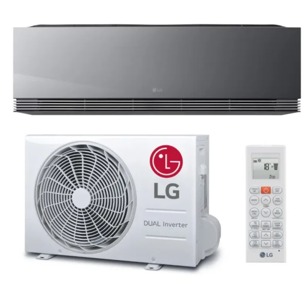 LG ArtCool Mirror airco spiegelglas wandmodel zwart